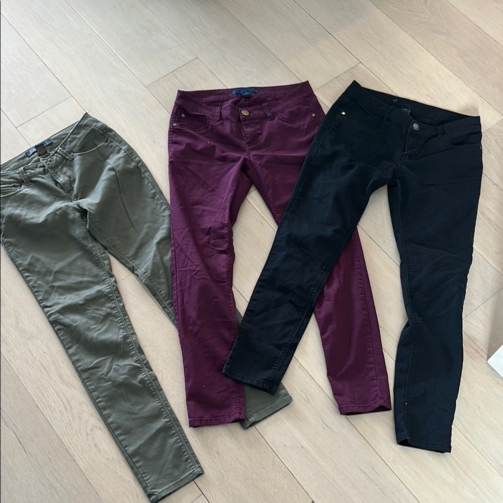 Tinsel Black and Green Skinny Jeans